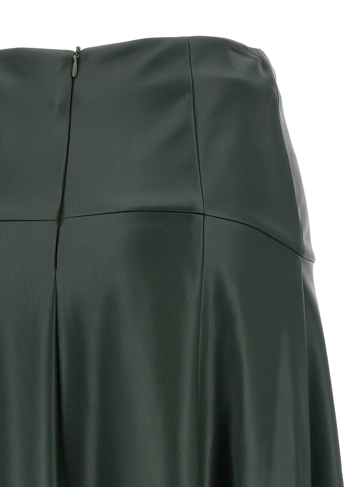Nude Lucy Eco Leather Skirt Green, view 4
