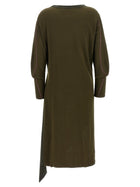 Kiko Kostadinov Edler Godet Dress Green, view 3