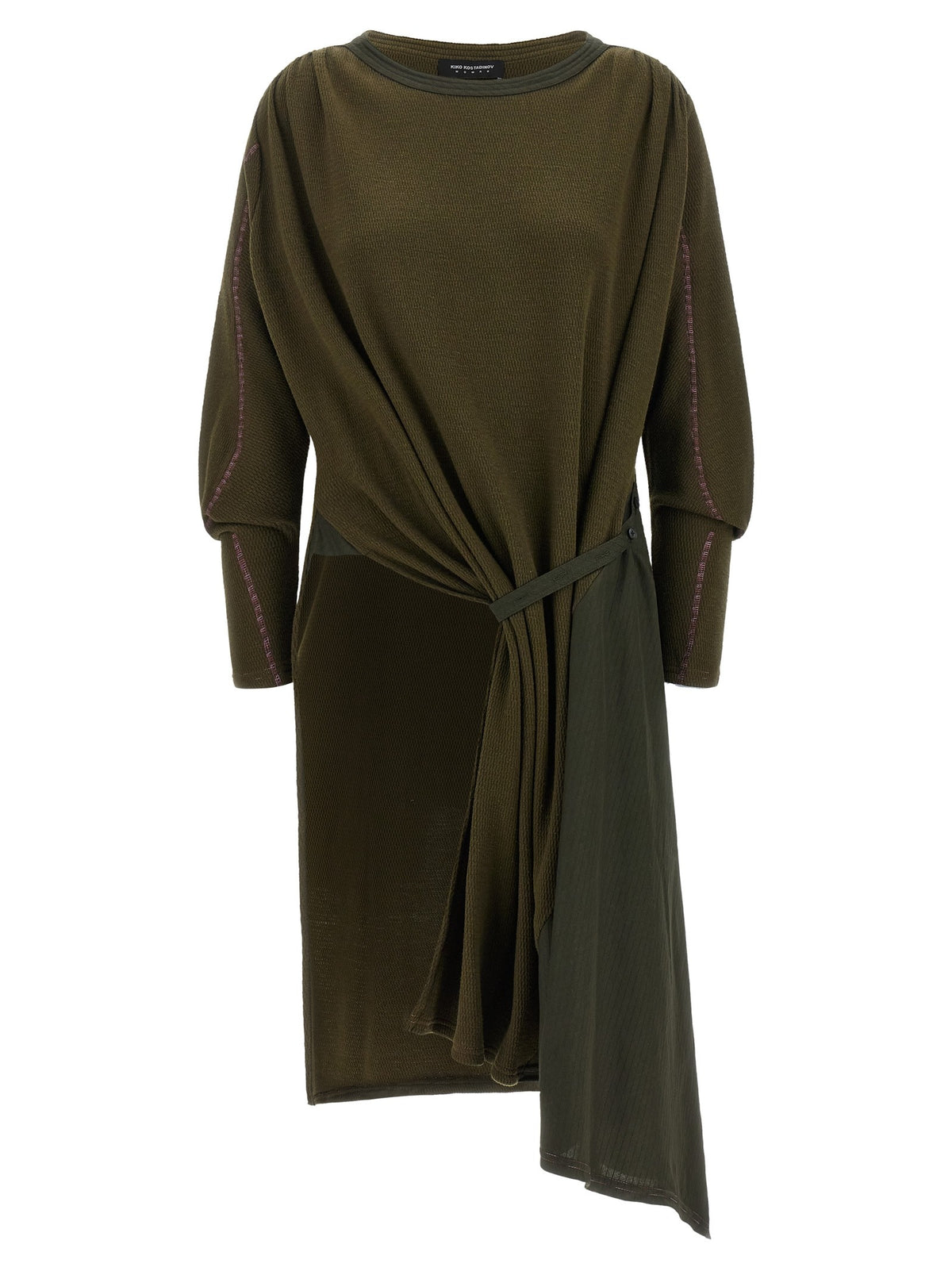Kiko Kostadinov Edler Godet Dress Green