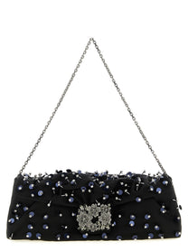 Roger Vivier Efflorescence Clutch Black