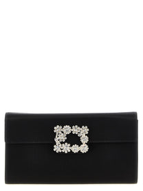 Roger Vivier Efflorescence Clutch Black