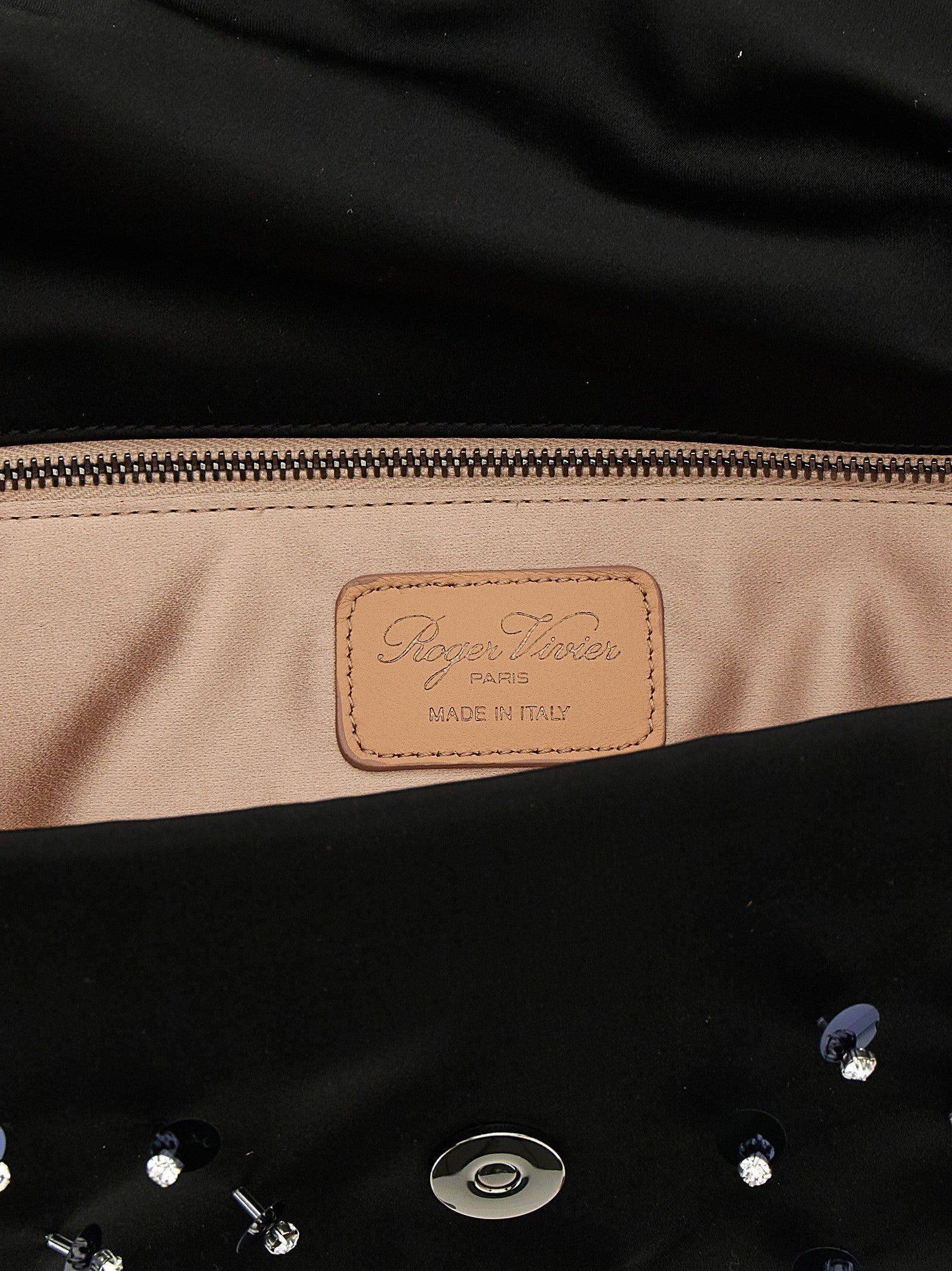 Roger Vivier Efflorescence Clutch Black