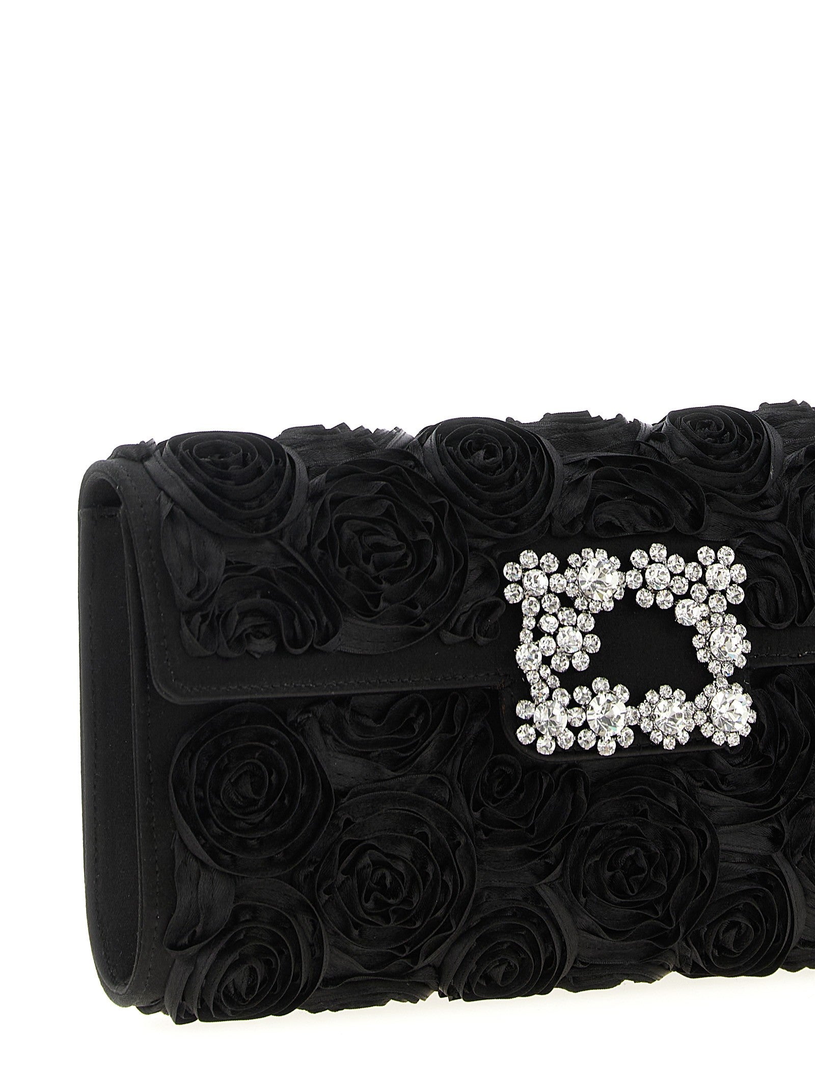 Roger Vivier Efflorescence Clutch Black