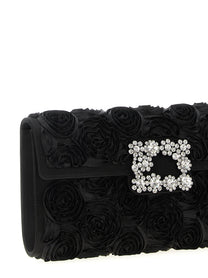 Roger Vivier Efflorescence Clutch Black