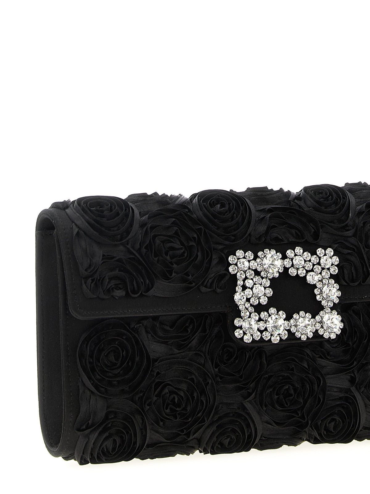 Roger Vivier Efflorescence Clutch Black, view 3