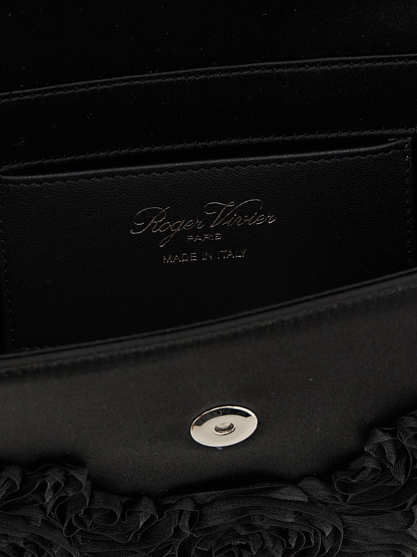 Roger Vivier Efflorescence Clutch Black