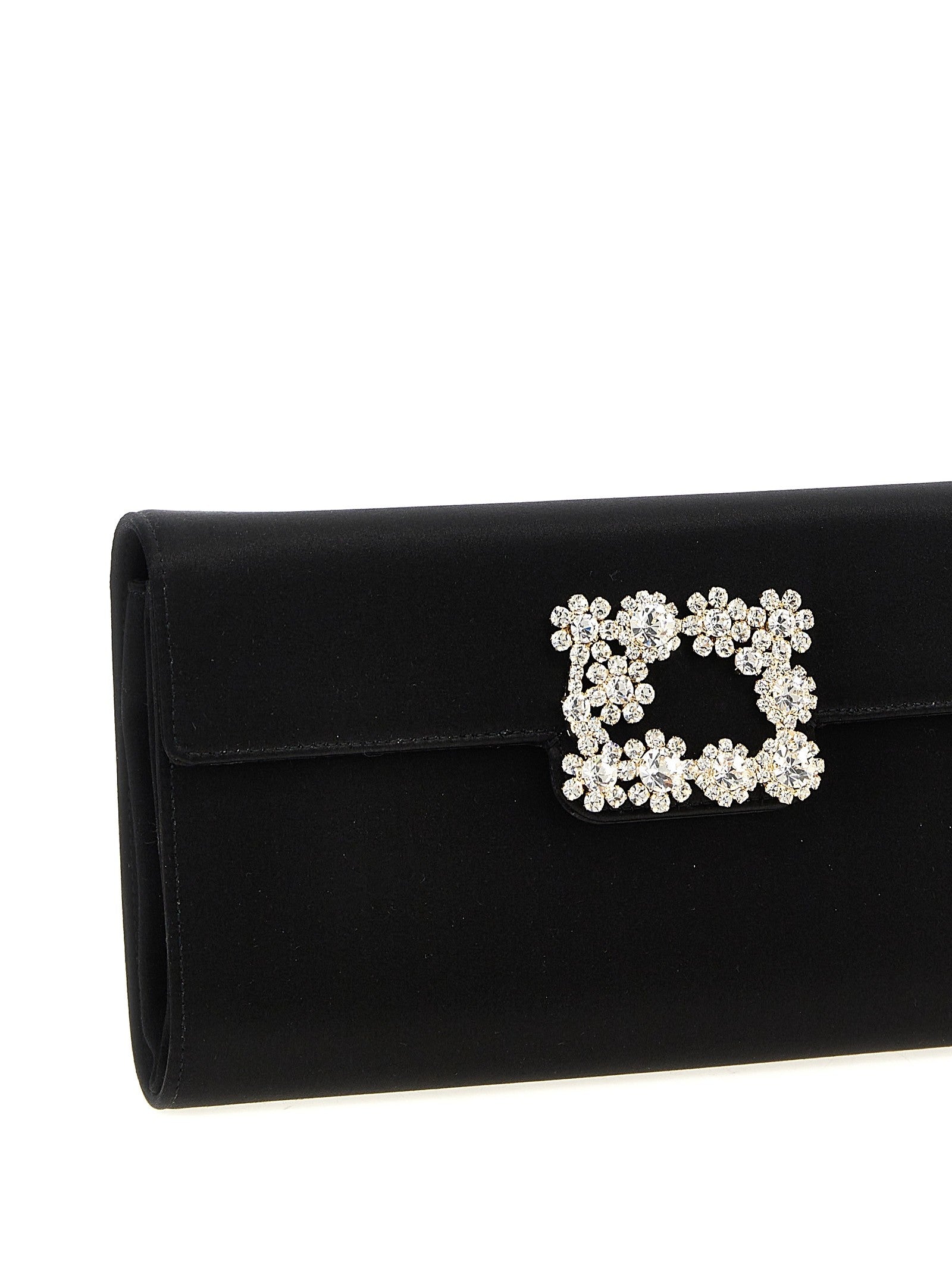 Roger Vivier Efflorescence Clutch Black