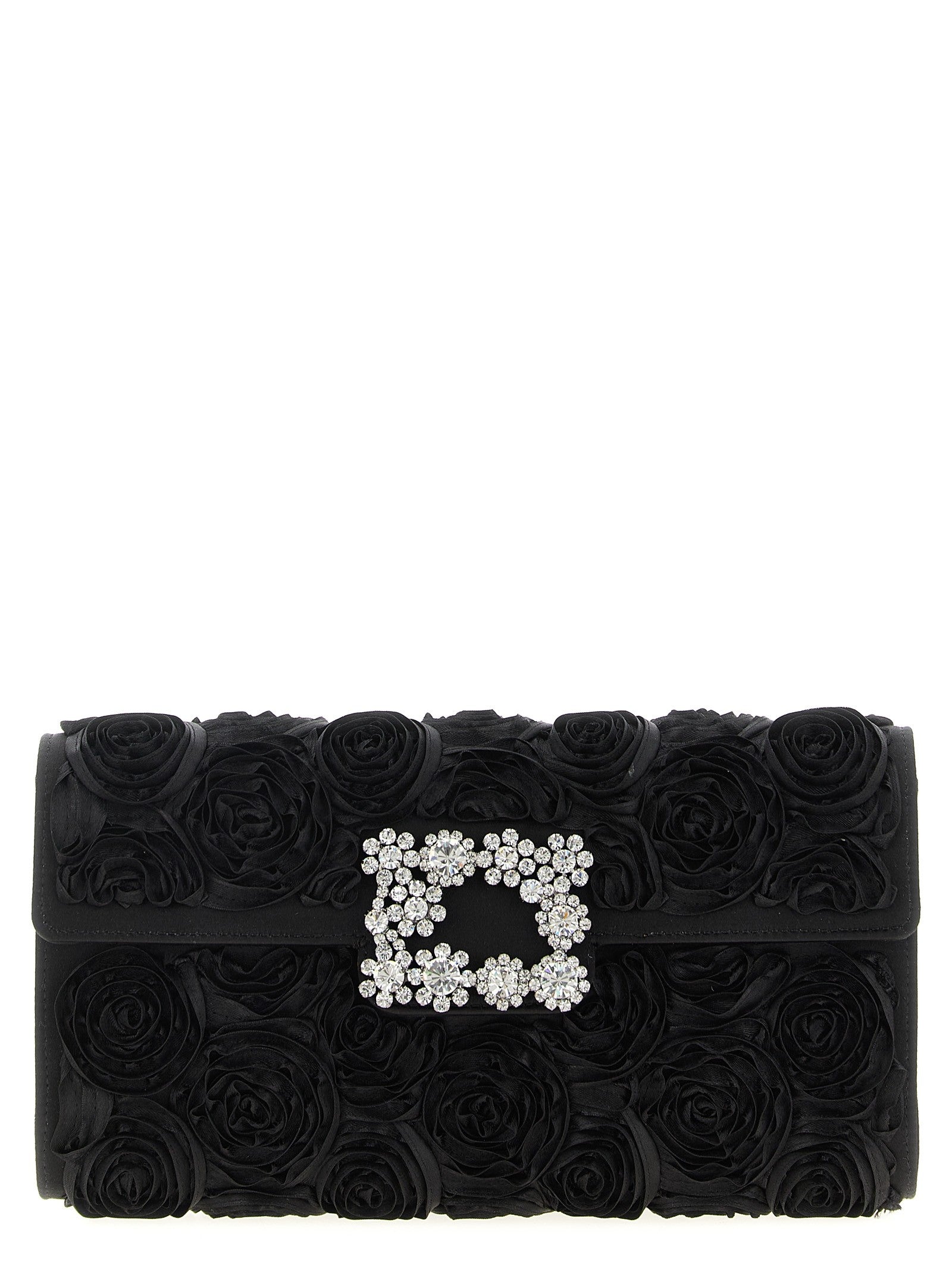 Roger Vivier Efflorescence Clutch Black
