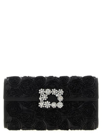 Roger Vivier Efflorescence Clutch Black