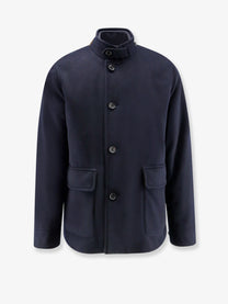 Loro Piana Men's Elan Cashmere Coat Blue