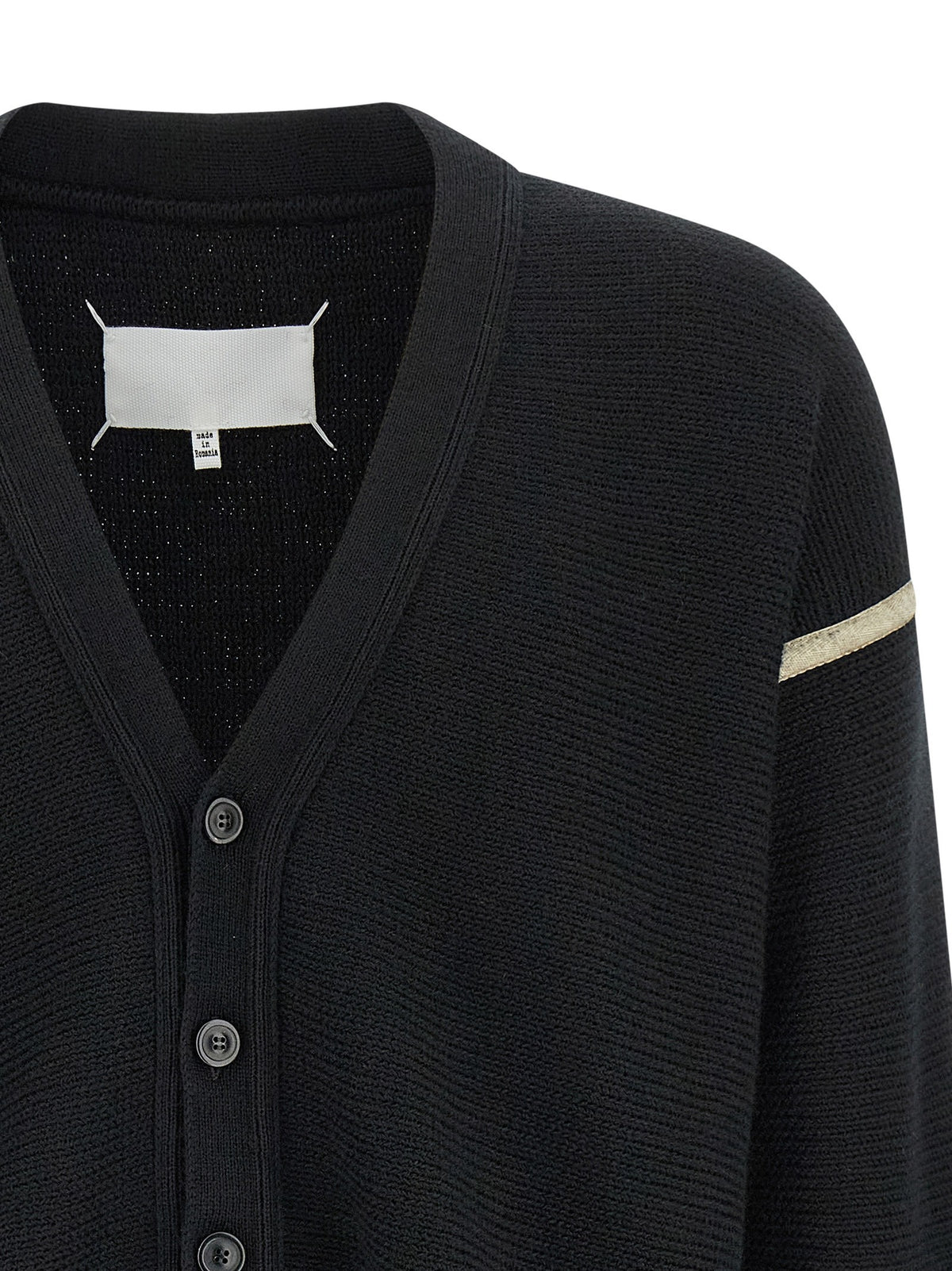 Maison Margiela Elbow Patch Cardigan Black