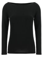 Elie Saab Black Wool Off the Shoulder Top Black
