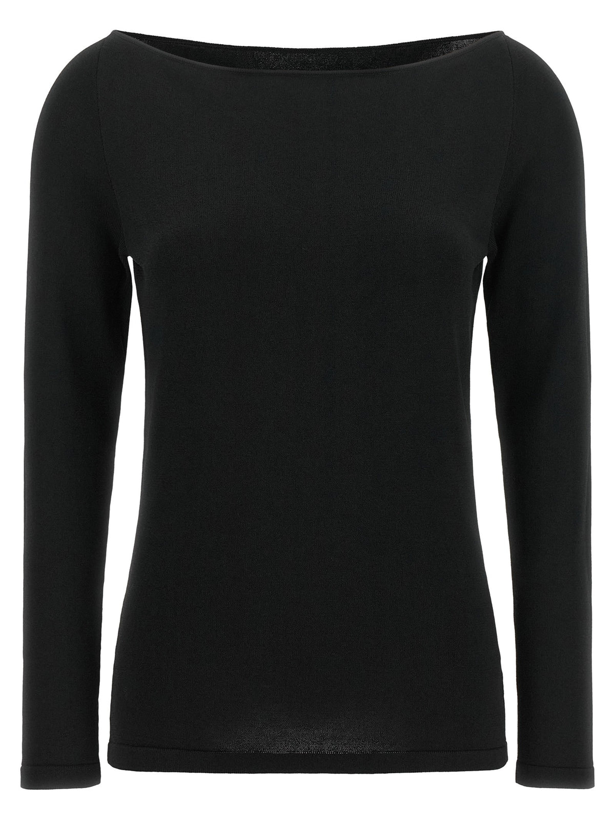 Elie Saab Black Wool Off the Shoulder Top Black