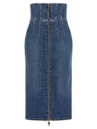 Elisabetta Franchi Denim Skirt Blue