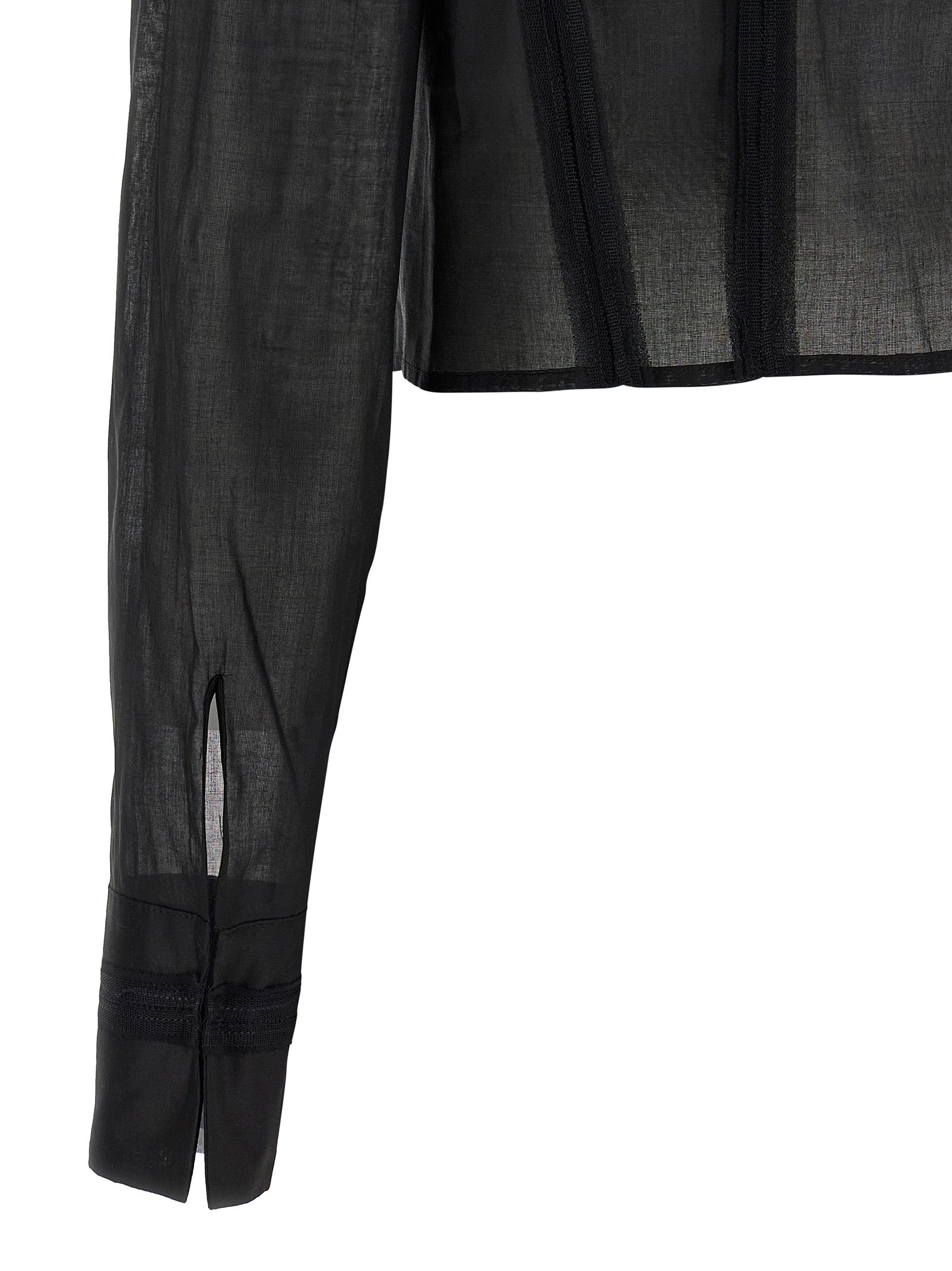 ELISABETTA FRANCHI - ELISABETTA FRANCHI - Logo embroidery maxi crop shirt - Women’s Tops