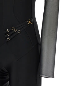 ELISABETTA FRANCHI - ELISABETTA FRANCHI - Jersey and tulle jumpsuit - Women’s Tops