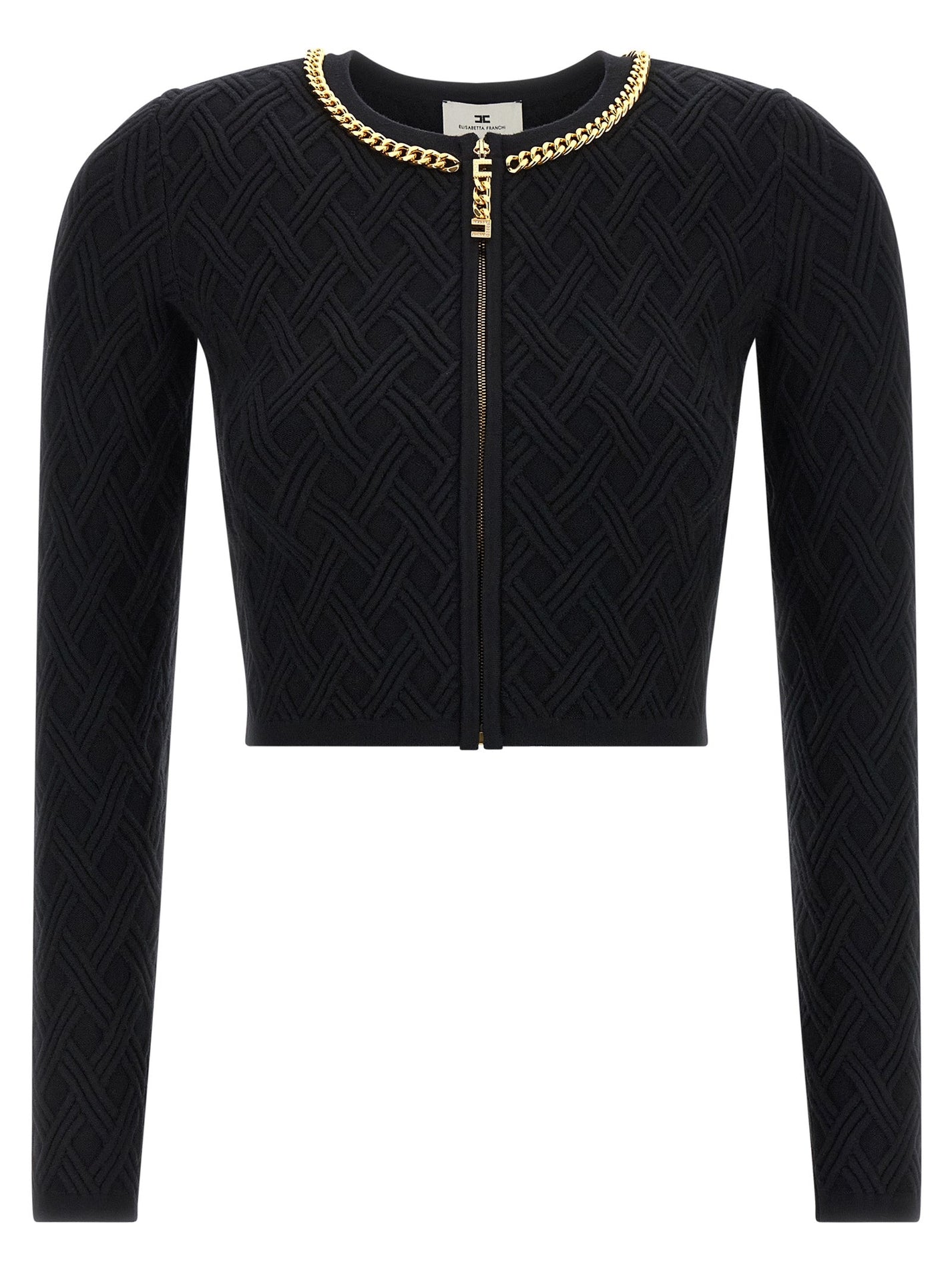 ELISABETTA FRANCHI - ELISABETTA FRANCHI - Jewel zip puller cardigan - Women’s Knitwear