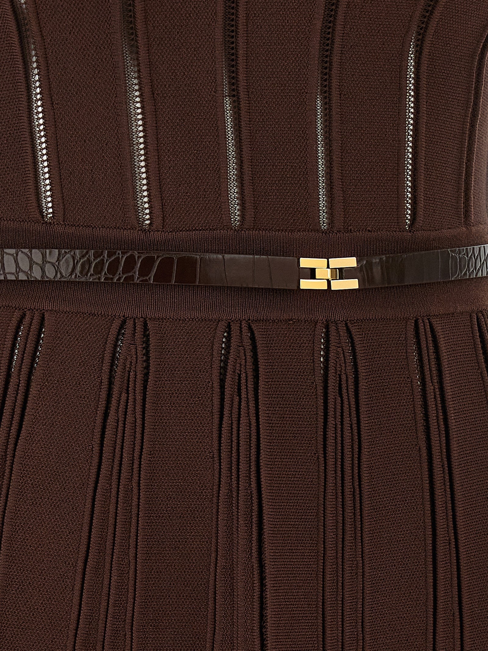 ELISABETTA FRANCHI - ELISABETTA FRANCHI - Weft dress à jour - Women’s Clothing