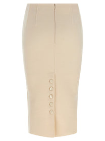 ELISABETTA FRANCHI - ELISABETTA FRANCHI - Fabric stitch wool skirt - Women’s Bottoms