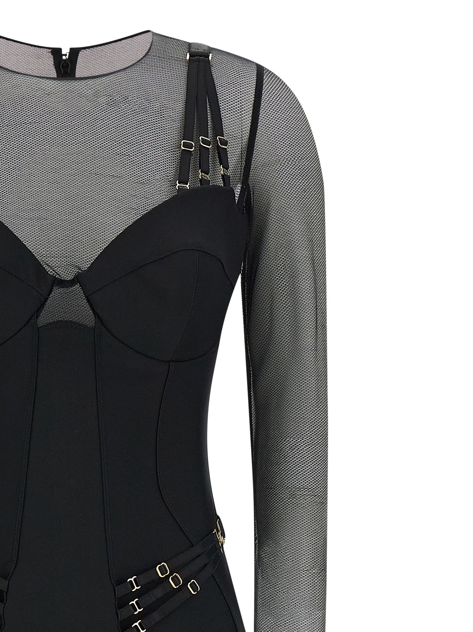 ELISABETTA FRANCHI - ELISABETTA FRANCHI - Jersey and tulle jumpsuit - Women’s Tops