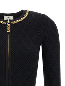 ELISABETTA FRANCHI - ELISABETTA FRANCHI - Jewel zip puller cardigan - Women’s Knitwear