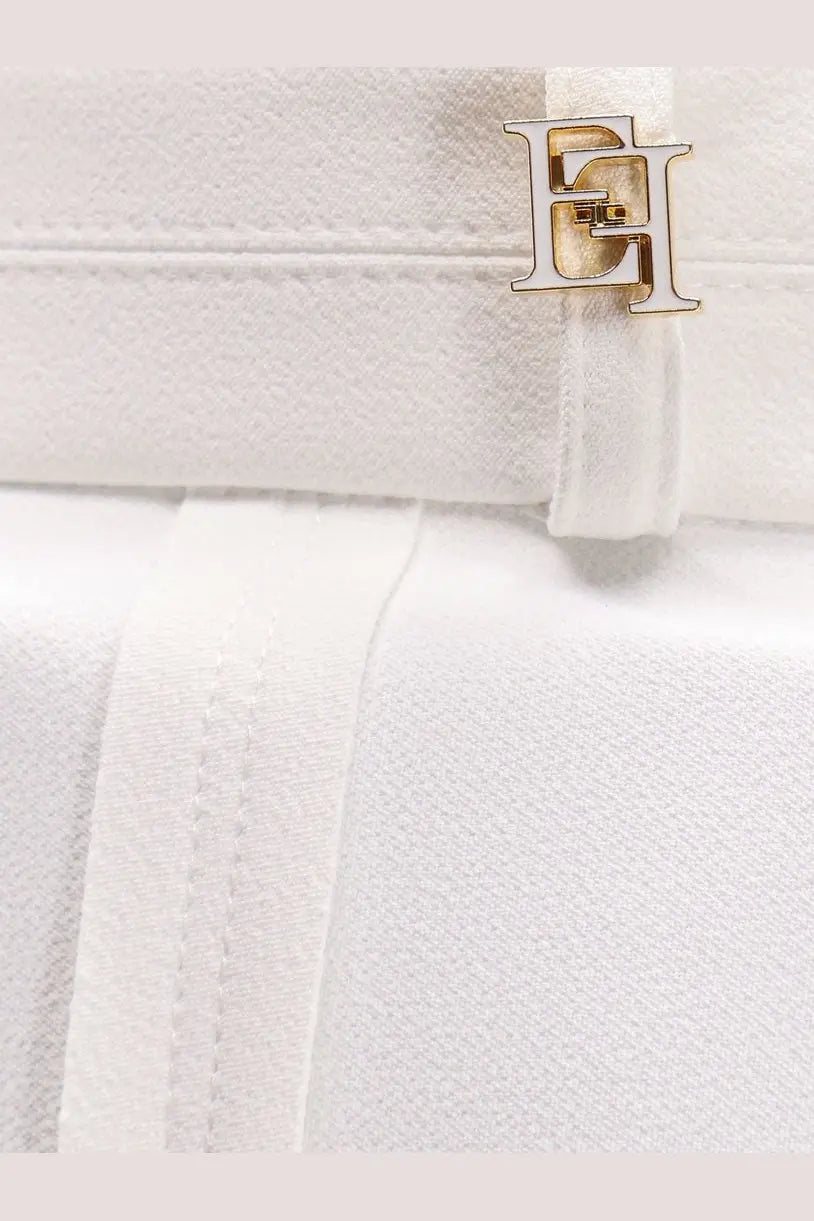 Elisabetta Franchi Women's Celana Daily Trousers White, view 3