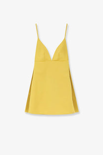 Elisabetta Franchi Women's Daily Satin Mini Dress Yellow