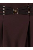 Elisabetta Franchi Women's Satin Mini Skirt Brown, view 3