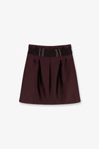 Elisabetta Franchi Women's Satin Mini Skirt Brown, view 2
