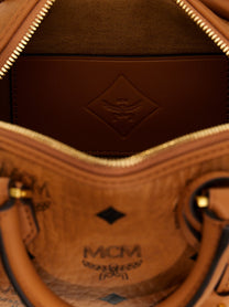 MCM Ella Boston Mini Handbag Brown