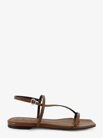 Aeyde Women's Ella Flat Leather Sandals Brown
