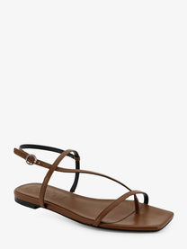 Aeyde Women's Ella Flat Leather Sandals Brown
