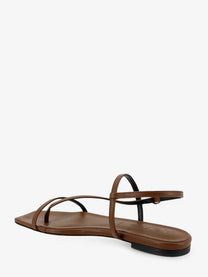 Aeyde Women's Ella Flat Leather Sandals Brown
