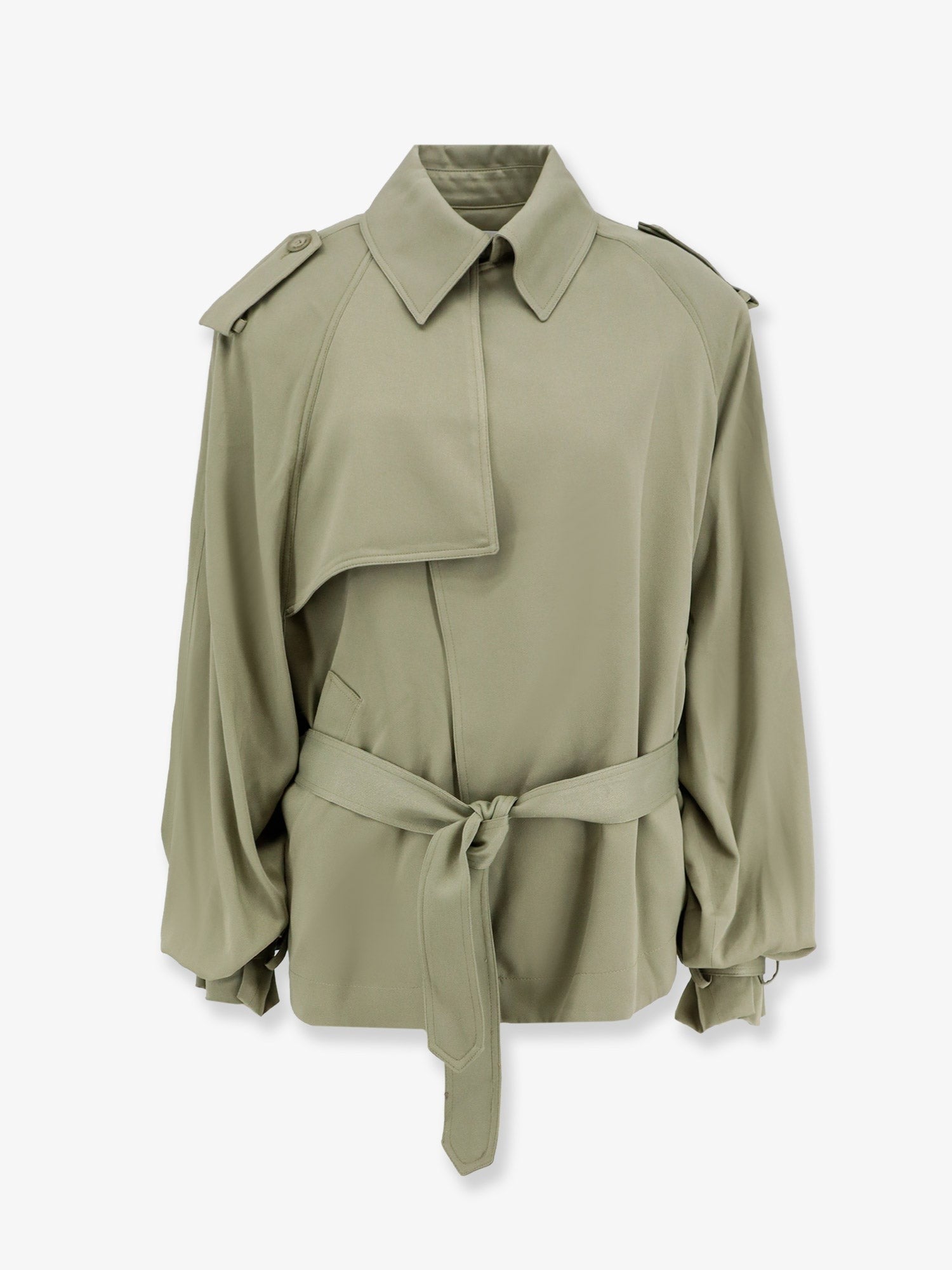The Frankie Shop Women's Elva Fluid Viscose Trench Green