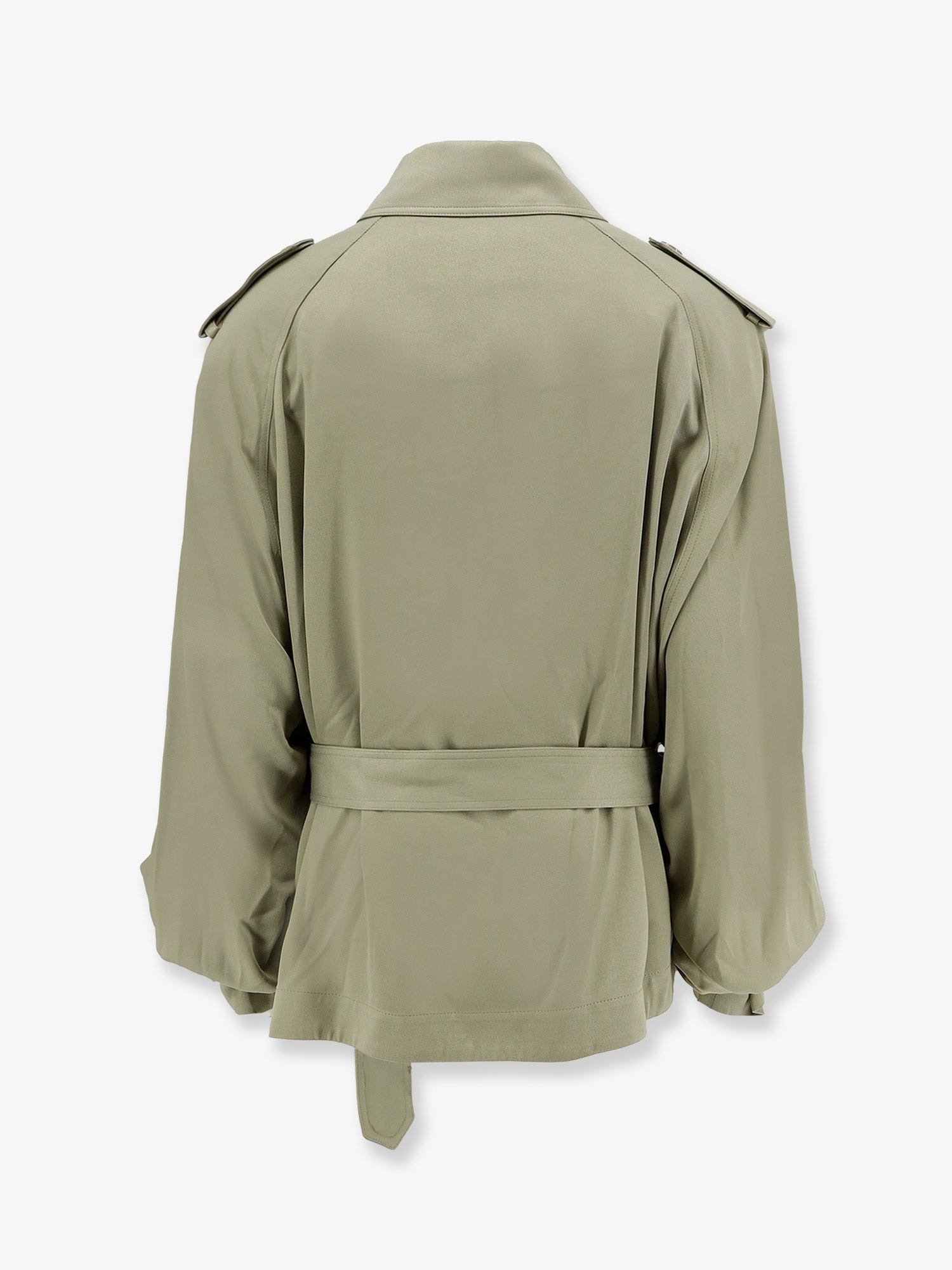 The Frankie Shop Women's Elva Fluid Viscose Trench Green