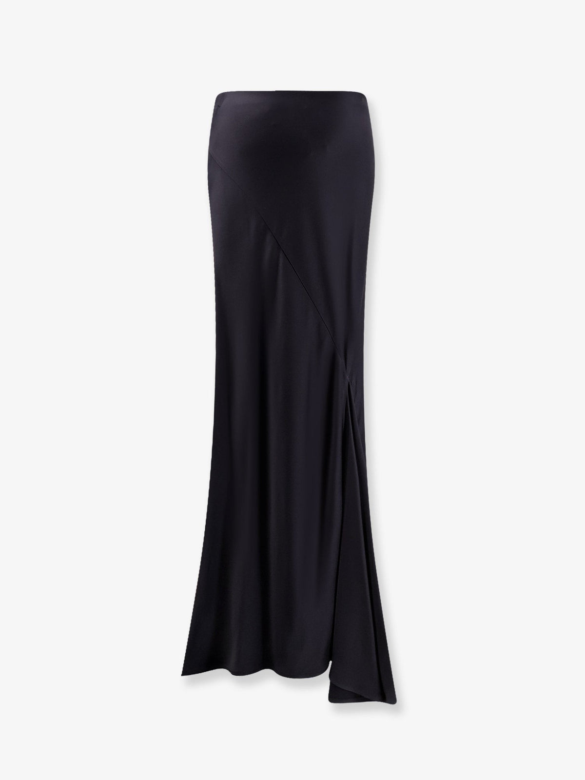 Semicouture Women's Elvira Satin Long Skirt Grey
