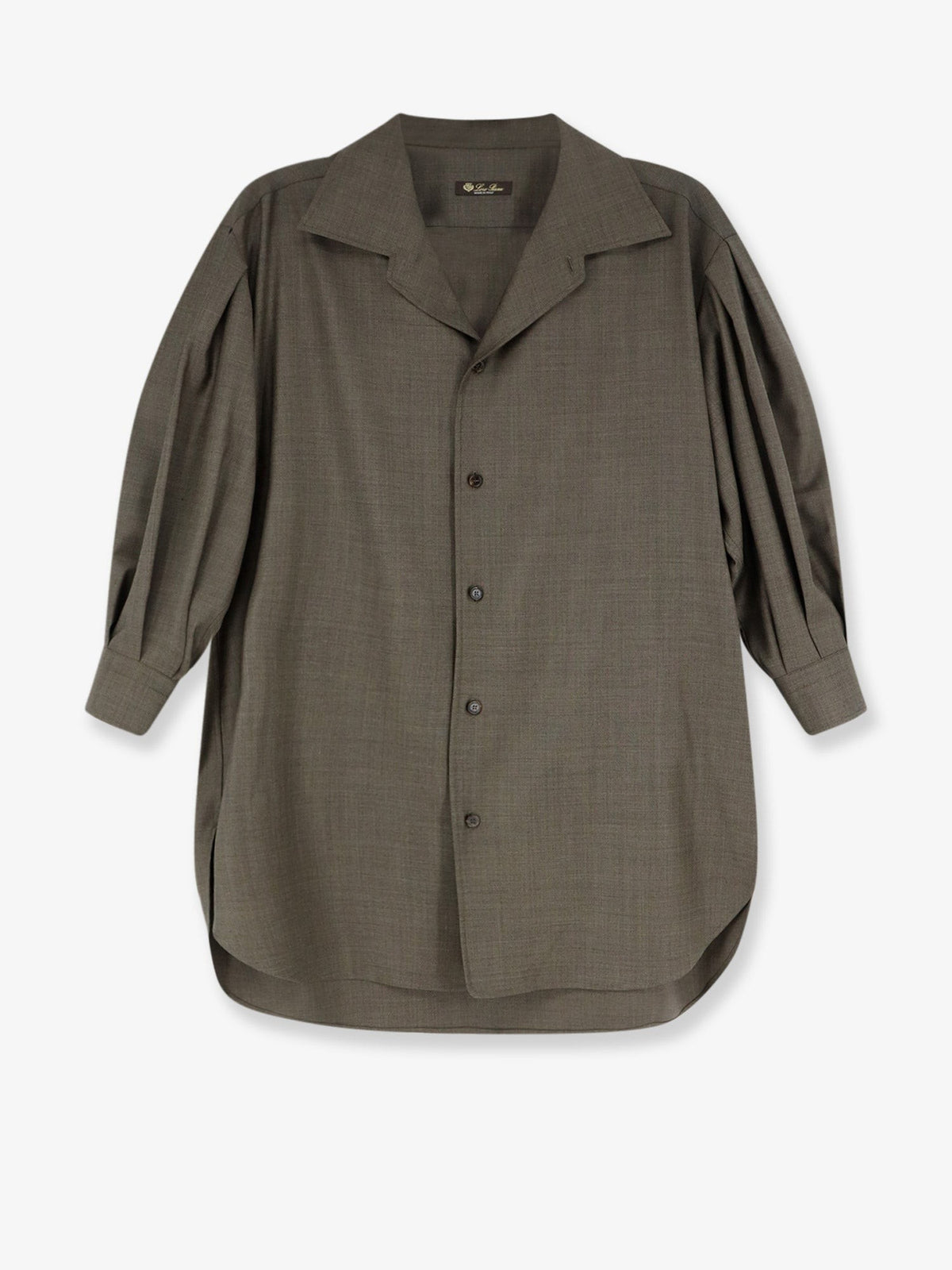 Loro Piana Women's Elyse Virgin Wool Shirt Brown