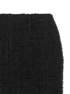 Balmain Embossed Button Detail Miniskirt Black, view 4