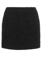 Balmain Embossed Button Detail Miniskirt Black, view 2