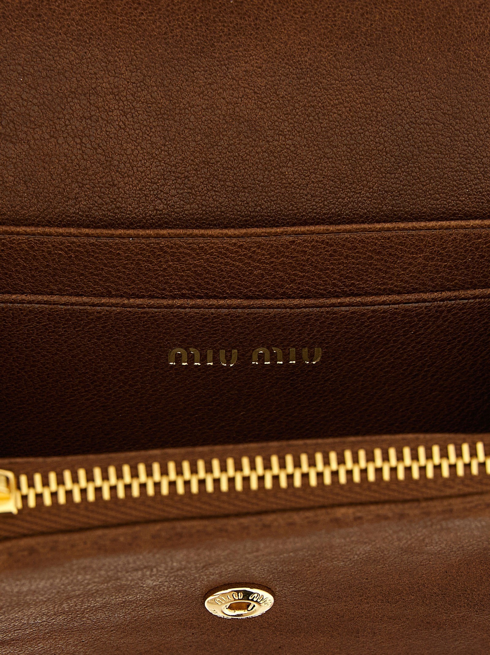 Miu Miu Embossed Wallet Brown