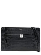 Toteme Women's Embossed Shoulder Bag Black