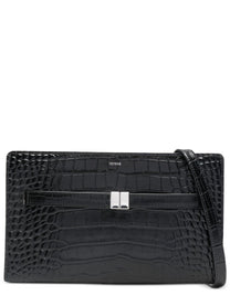 Toteme Women's Embossed Shoulder Bag Black
