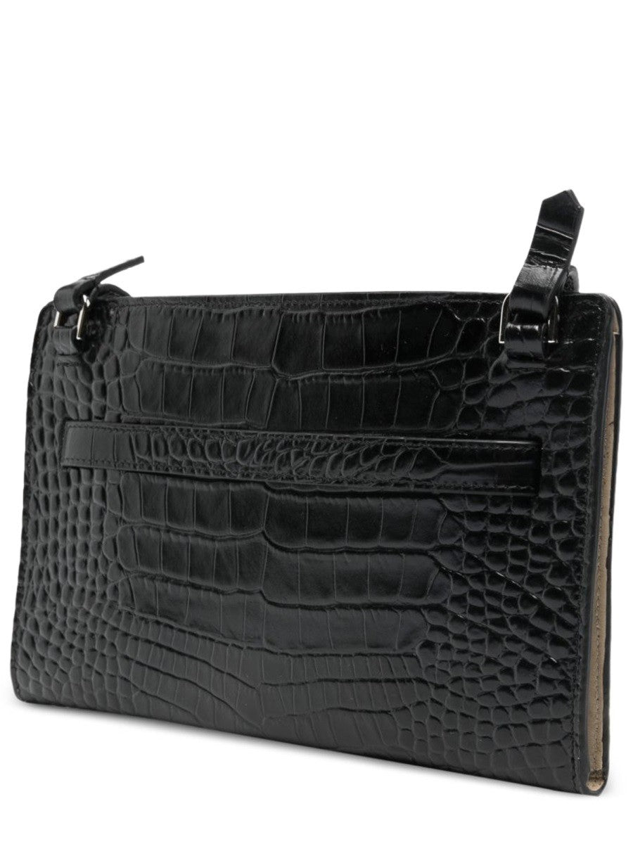 Toteme Women's Embossed Shoulder Bag Black