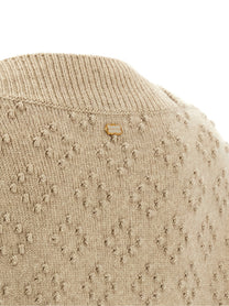 Agnona Embossed Sweater Beige