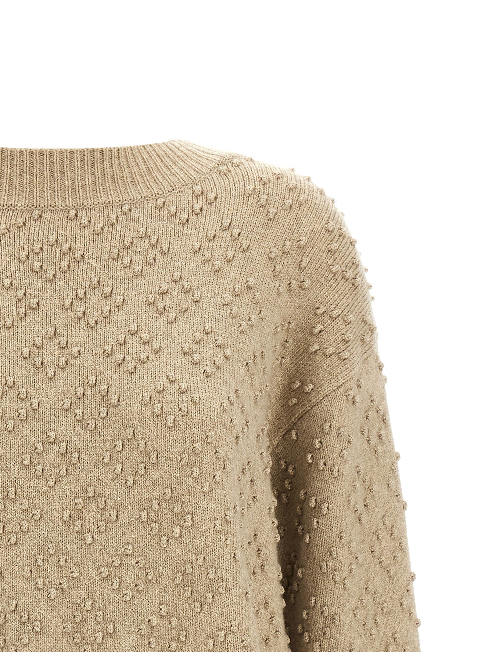 Agnona Embossed Sweater Beige