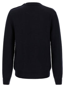 Dolce &amp; Gabbana Embroidered Coat of Arms Sweater Blue