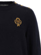 Dolce &amp; Gabbana Embroidered Coat of Arms Sweater Blue, view 3