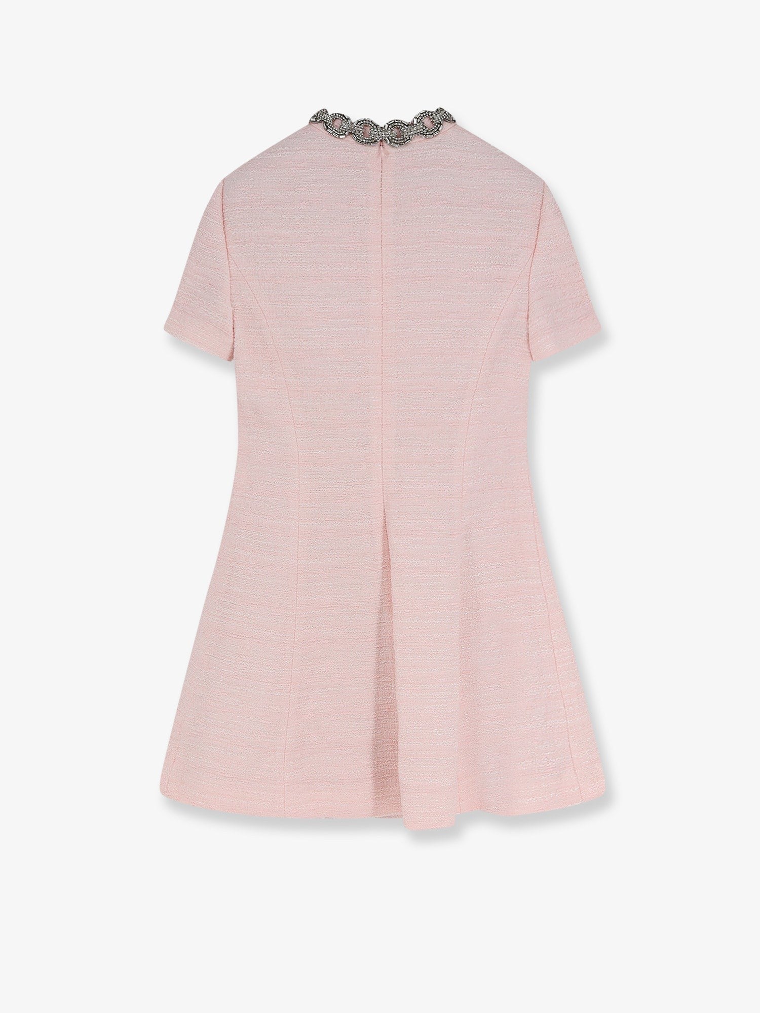 Valentino Women's Embroidered Crinkle Cotton Tweed Mini Dress Blue