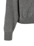 Alberta Ferretti Embroidered Flower Sweater Grey, view 4