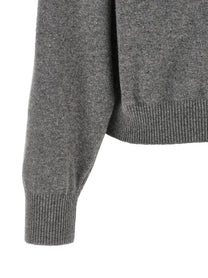 Alberta Ferretti Embroidered Flower Sweater Grey